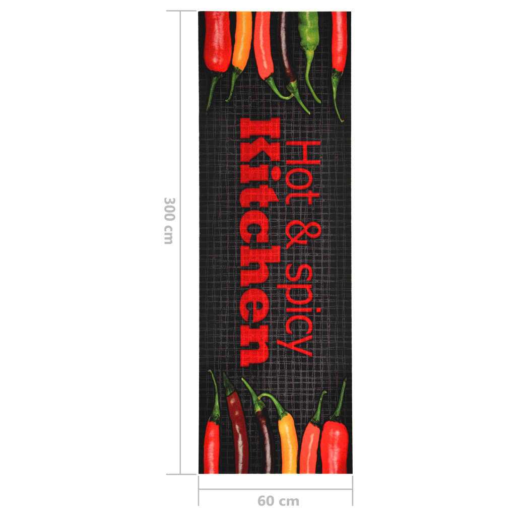 Kjøkkenteppe vaskbart Hot & Spicy 60x300 cm