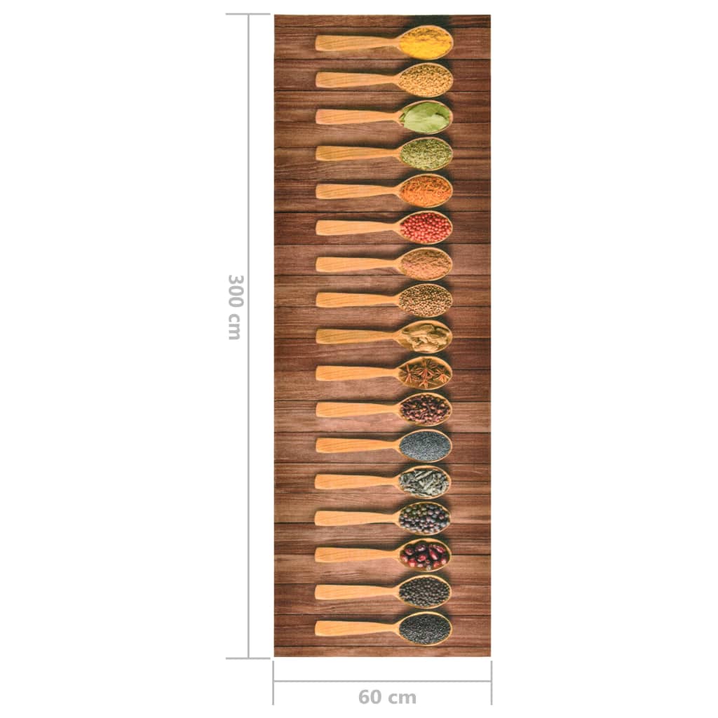 Kjøkkenteppe vaskbart Spoons 60x300 cm