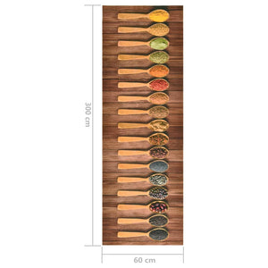 Kjøkkenteppe vaskbart Spoons 60x300 cm
