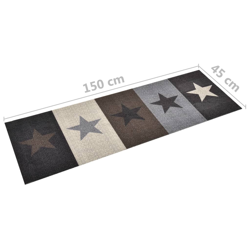 Vaskbart kjøkkenteppe Stars 45x150 cm