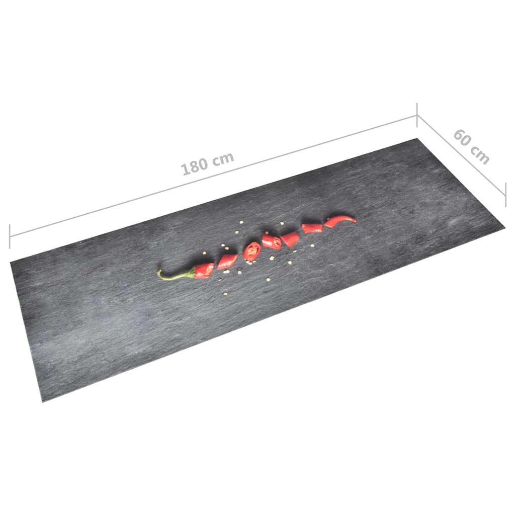 Vaskbart kjøkkenteppe pepper 60x180 cm