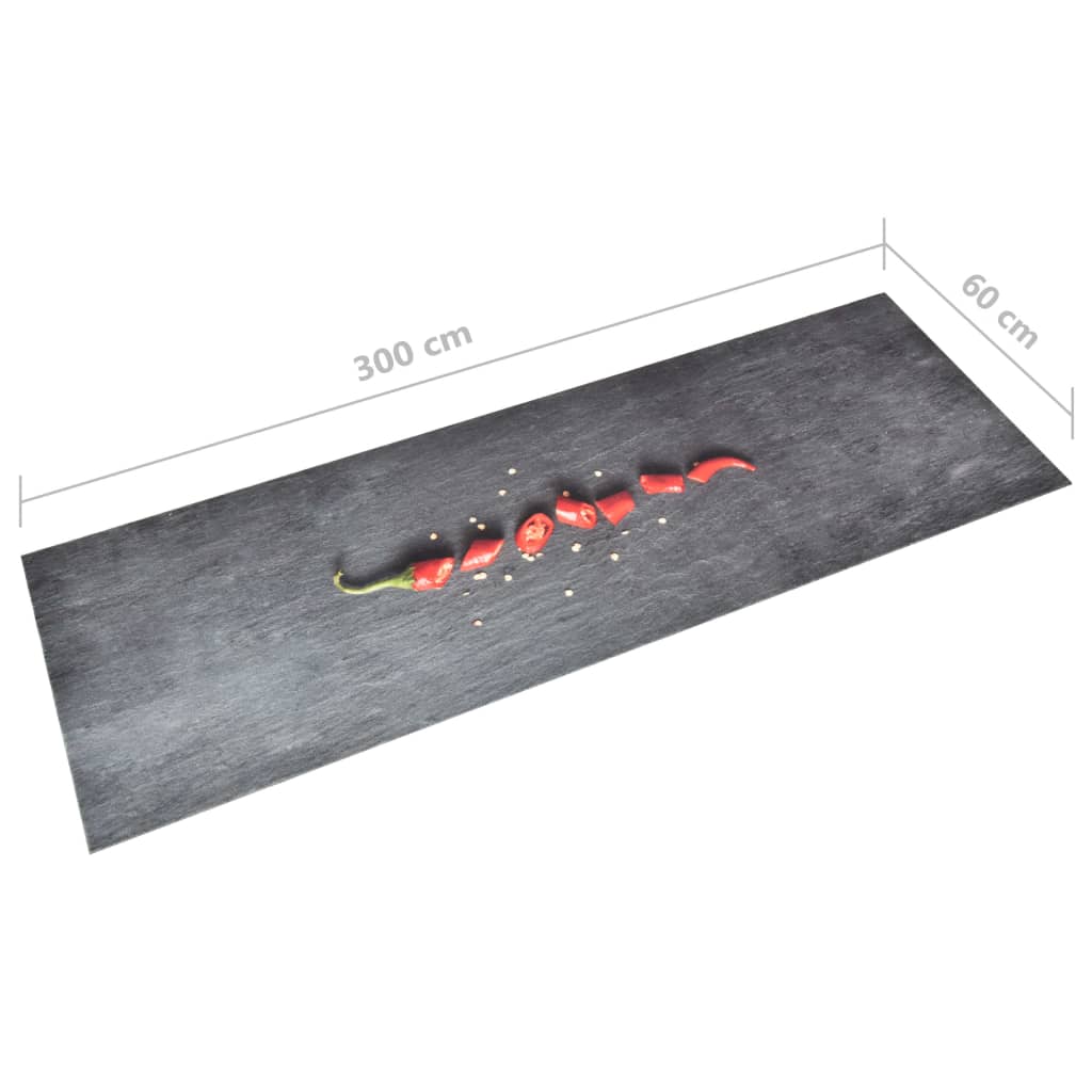 Vaskbart kjøkkenteppe Pepper 60x300 cm