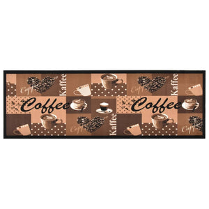 Vaskbart kjøkkenteppe Coffee brun 45x150 cm
