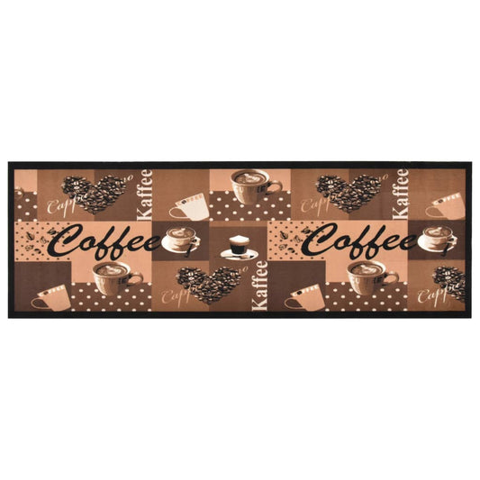 Kjøkkenteppe vaskbart Coffee brun 60x300 cm