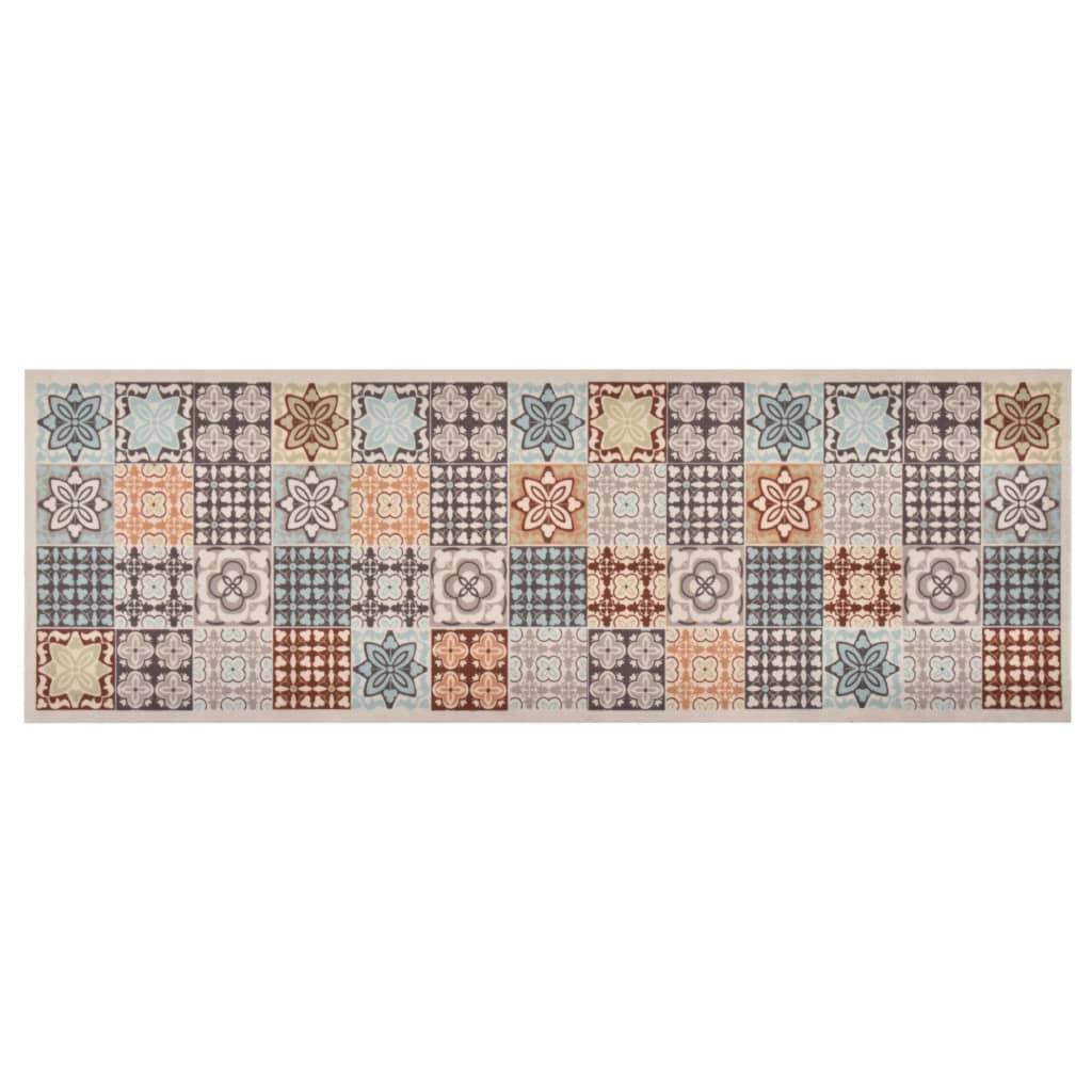 Kjøkkenteppe vaskbart mosaikk farge 45x150 cm