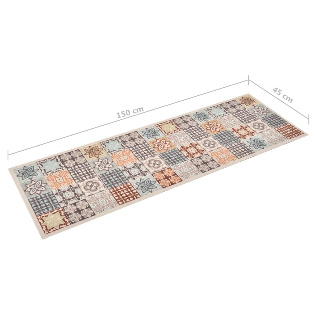 Kjøkkenteppe vaskbart mosaikk farge 45x150 cm