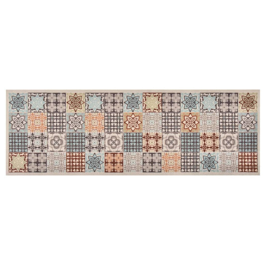 Kjøkkenteppe vaskbart mosaikk farge 60x300 cm