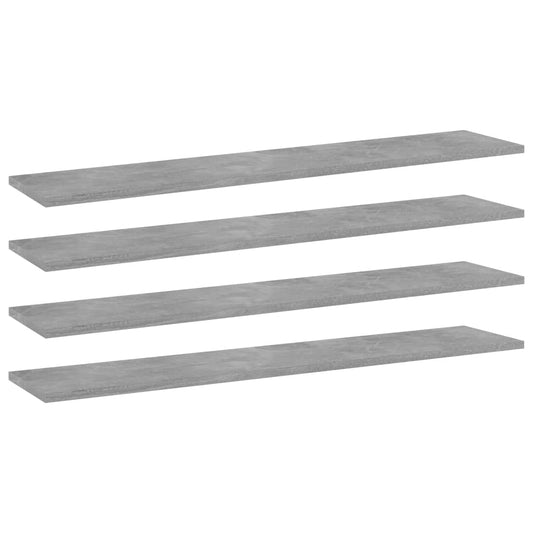 Hylleplater 4 stk betonggrå 100x20x1,5 cm konstruert tre