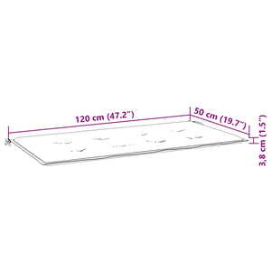Batavia benk med grønn pute 120 cm heltre teak