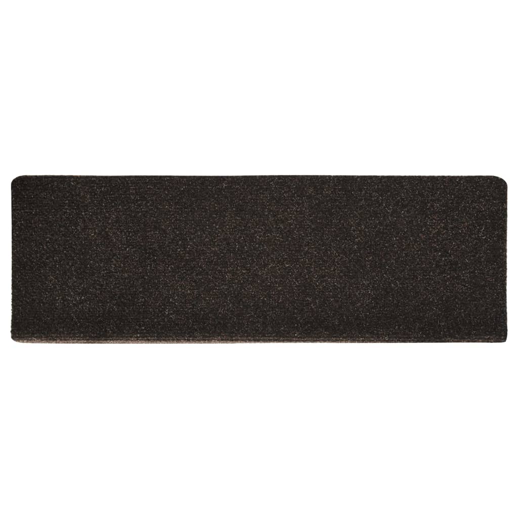 Trappematter 15 stk nålestempel 65x21x4 cm mørkebrun