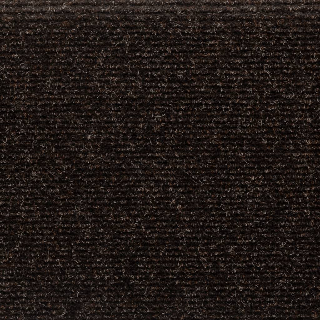 Trappematter 15 stk nålestempel 65x21x4 cm brun