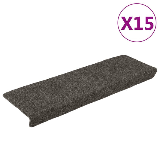 Trappematter 15 stk nålestempel 65x21x4 cm antrasitt