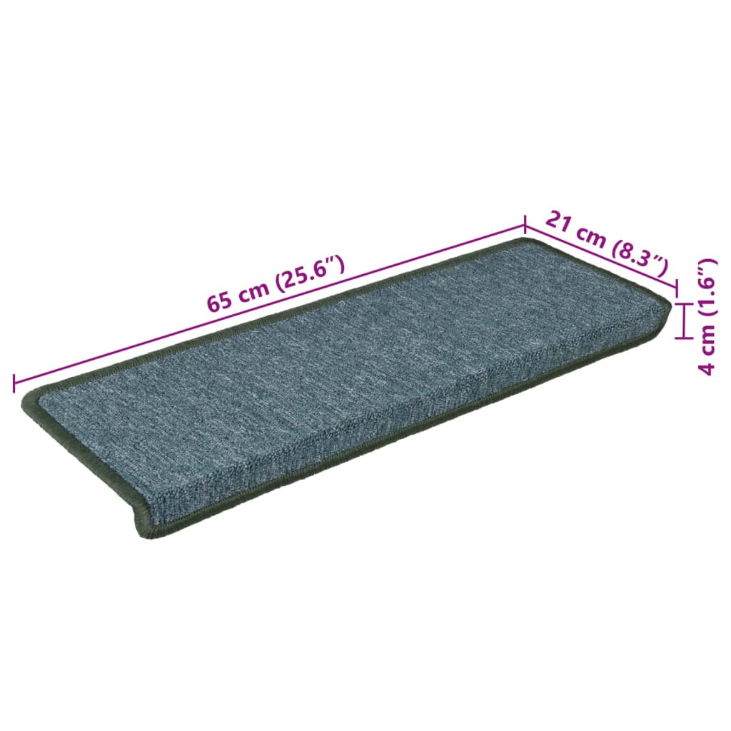 Trappetrinnstepper 15 stk 65x21x4 cm grønn