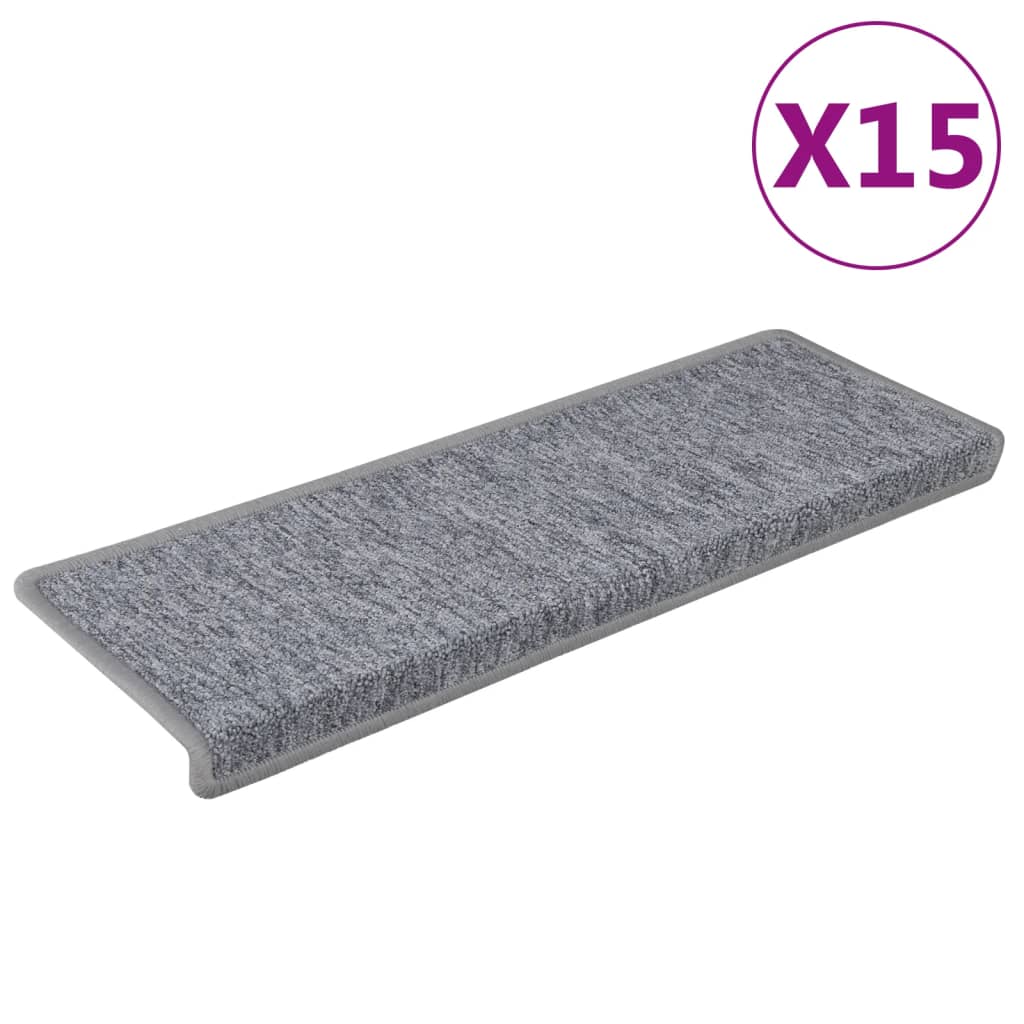 Trappetrinnstepper 15 stk 65x21x4 cm hvit og grå