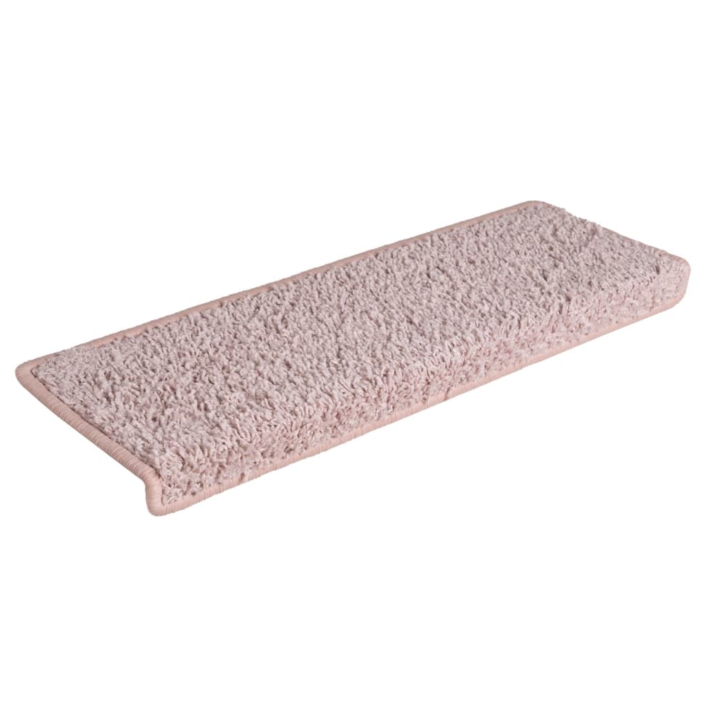 Trappetrinnstepper 15 stk 65x21x4 cm hvit og rosa