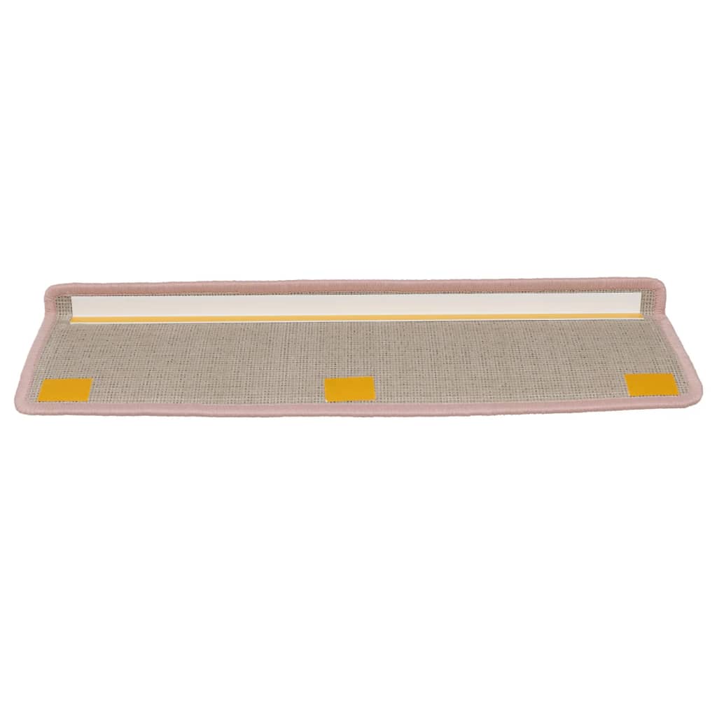 Trappetrinnstepper 15 stk 65x21x4 cm hvit og rosa