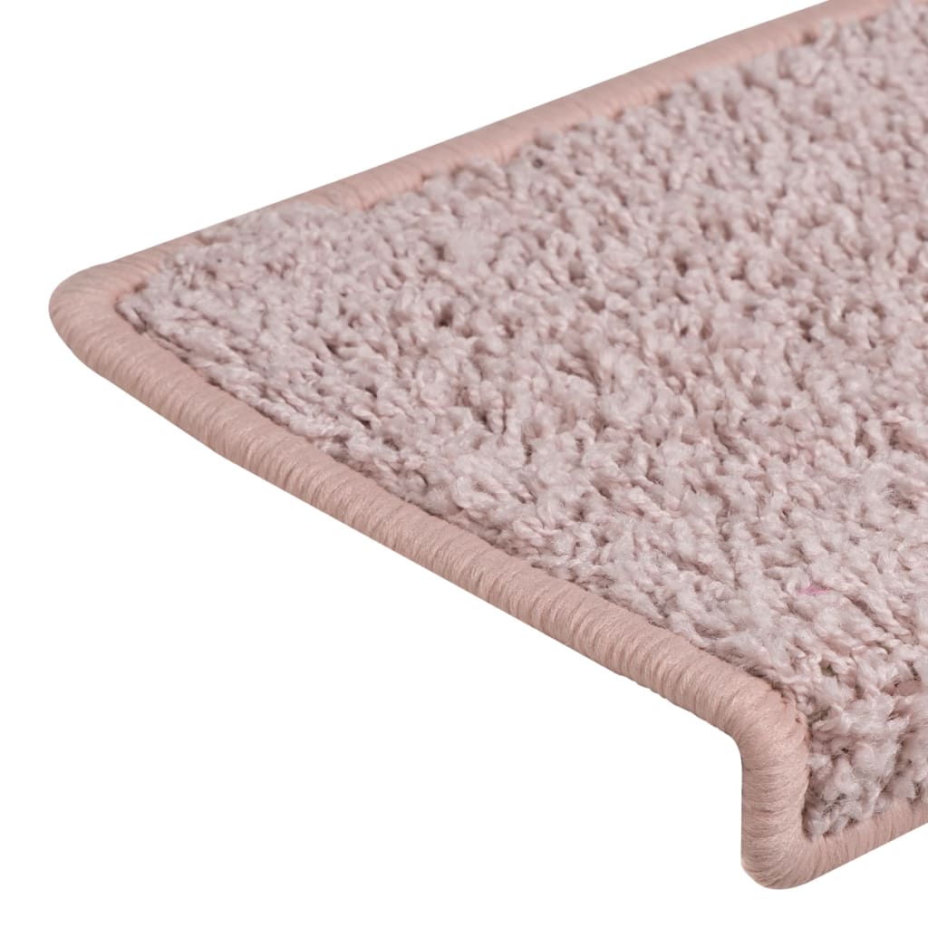 Trappetrinnstepper 15 stk 65x21x4 cm hvit og rosa