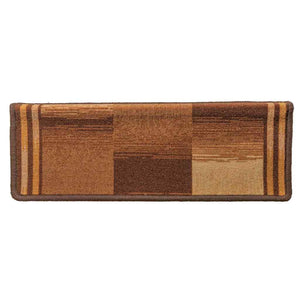 Selvklebende trappematter 15 stk 65x21x4 cm brun