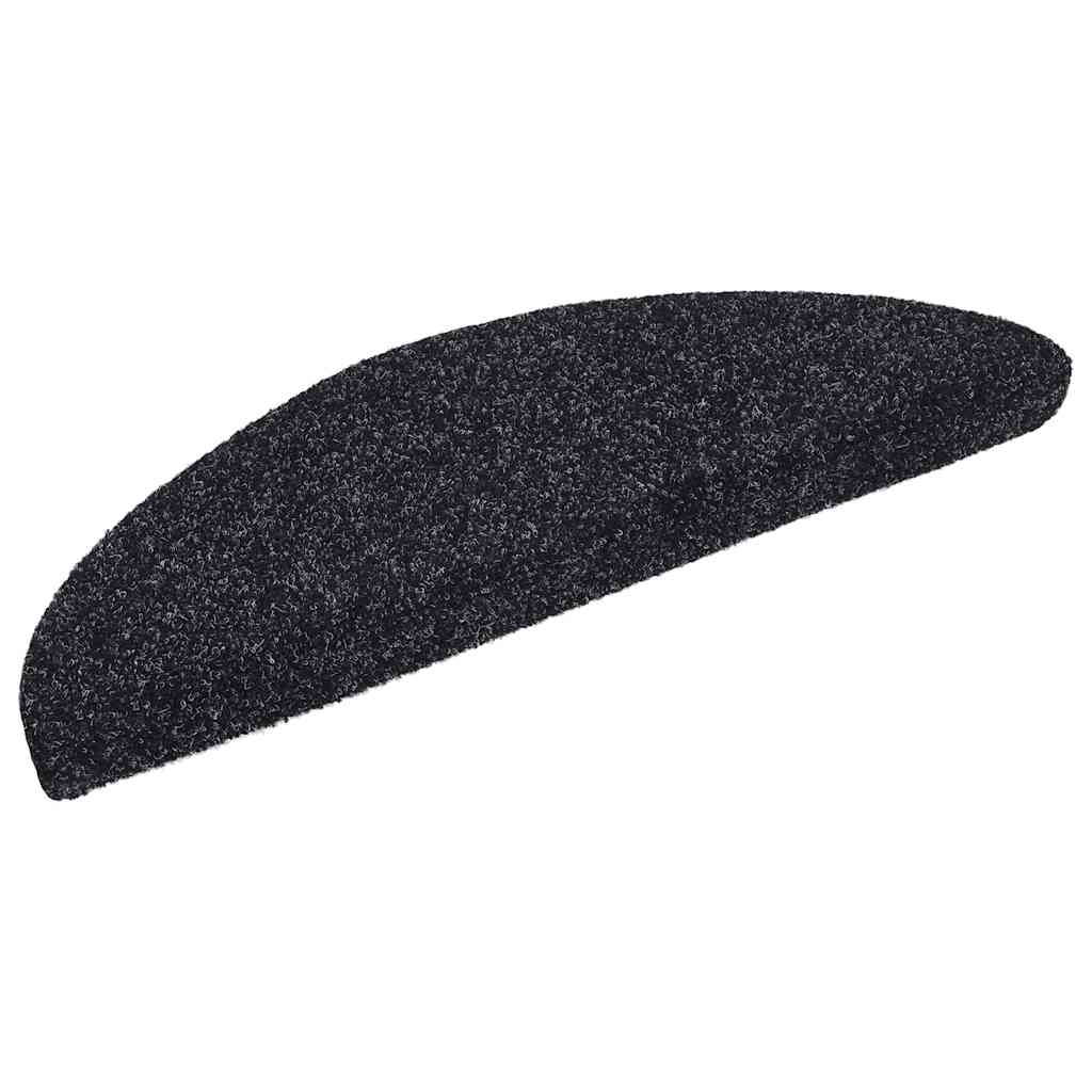 Selvklebende trappematter 10 stk svart 56x17x3 cm nålestempel