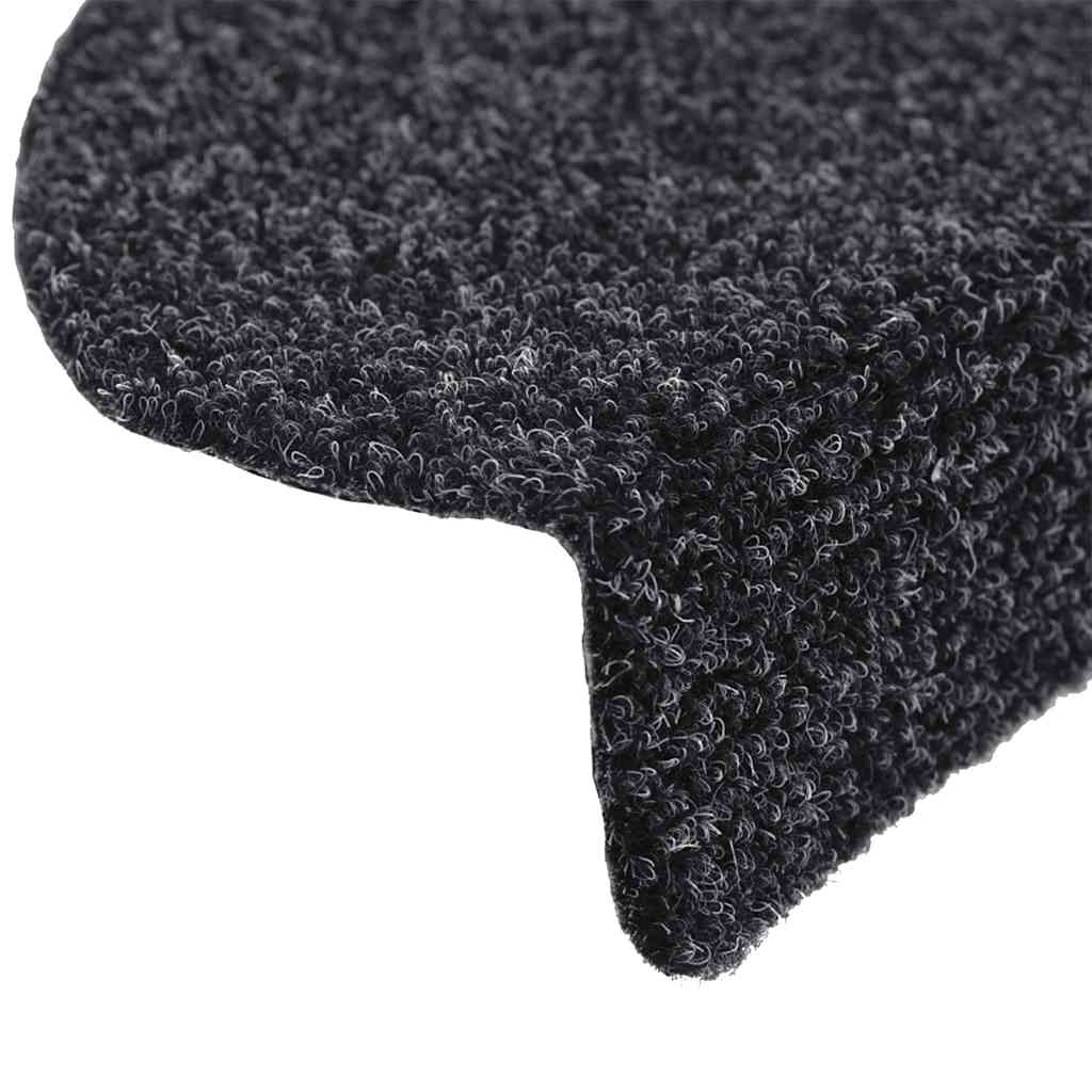 Selvklebende trappematter 10 stk svart 56x17x3 cm nålestempel