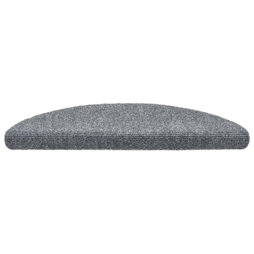Selvklebende trappematter 5 stk lysegrå 56x17x3 cm nålestempel