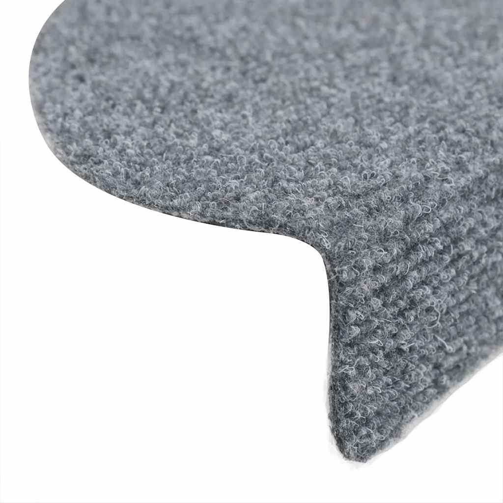 Selvklebende trappematter 5 stk lysegrå 56x17x3 cm nålestempel