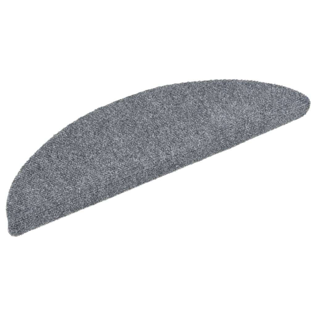 Selvklebende trappematter 10 stk lysegrå 56x17x3 cm nålestempel