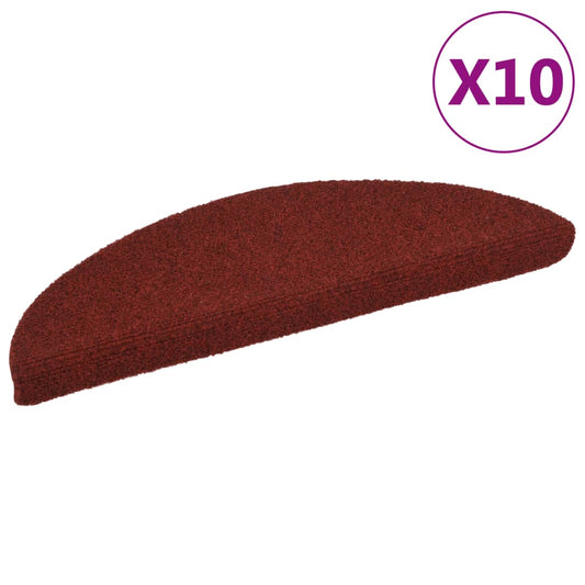 Selvklebende trappematter 10 stk rød 56x17x3cm nålestempel