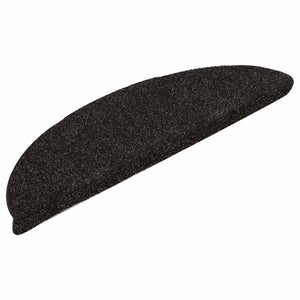 Self-adhesive stair mats 5 pcs dark brown 56x17x3cm needle punch