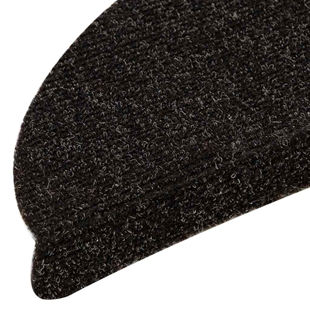 Self-adhesive stair mats 5 pcs dark brown 56x17x3cm needle punch