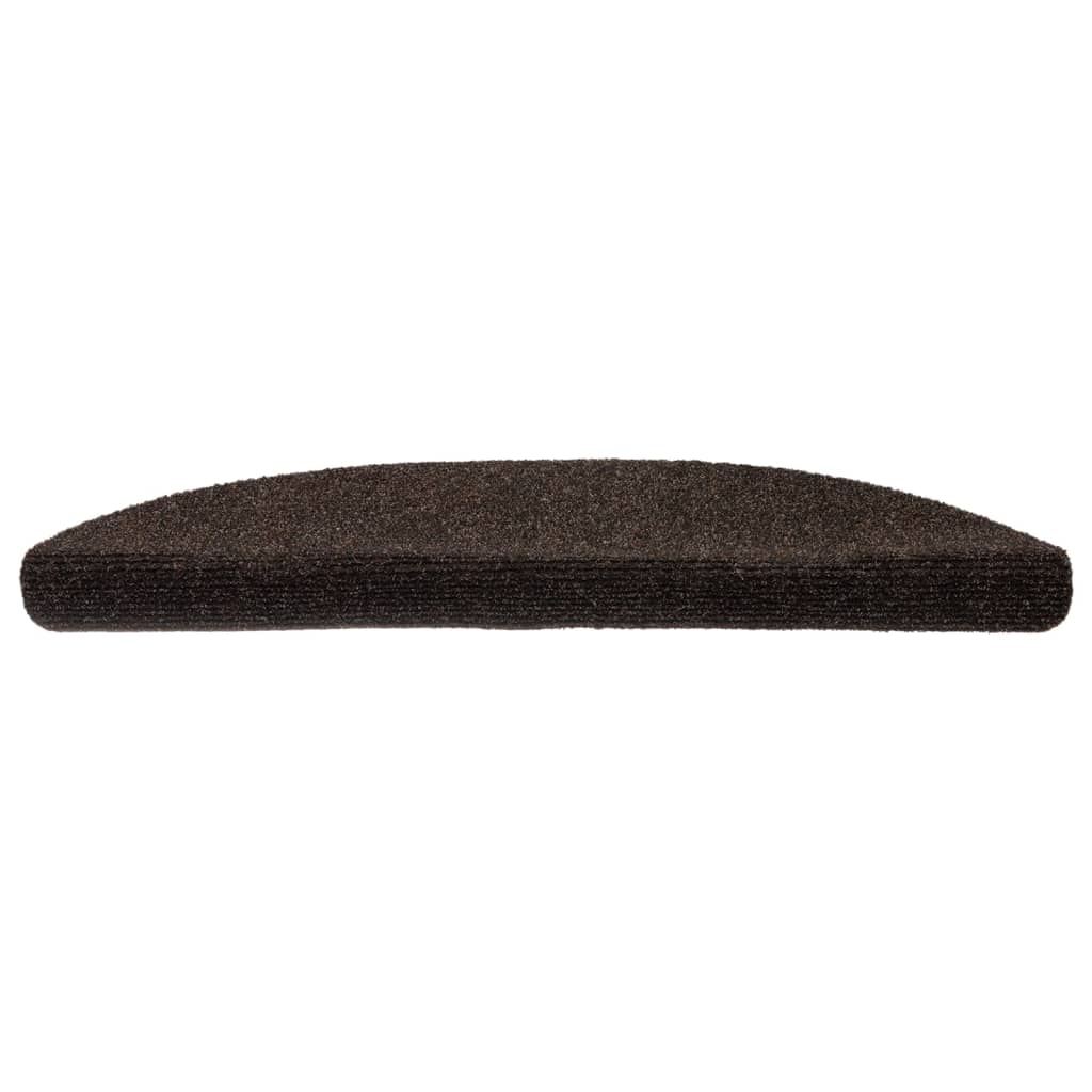 Selvklebende trappematter 10 stk brun 56x17x3cm nålestempel