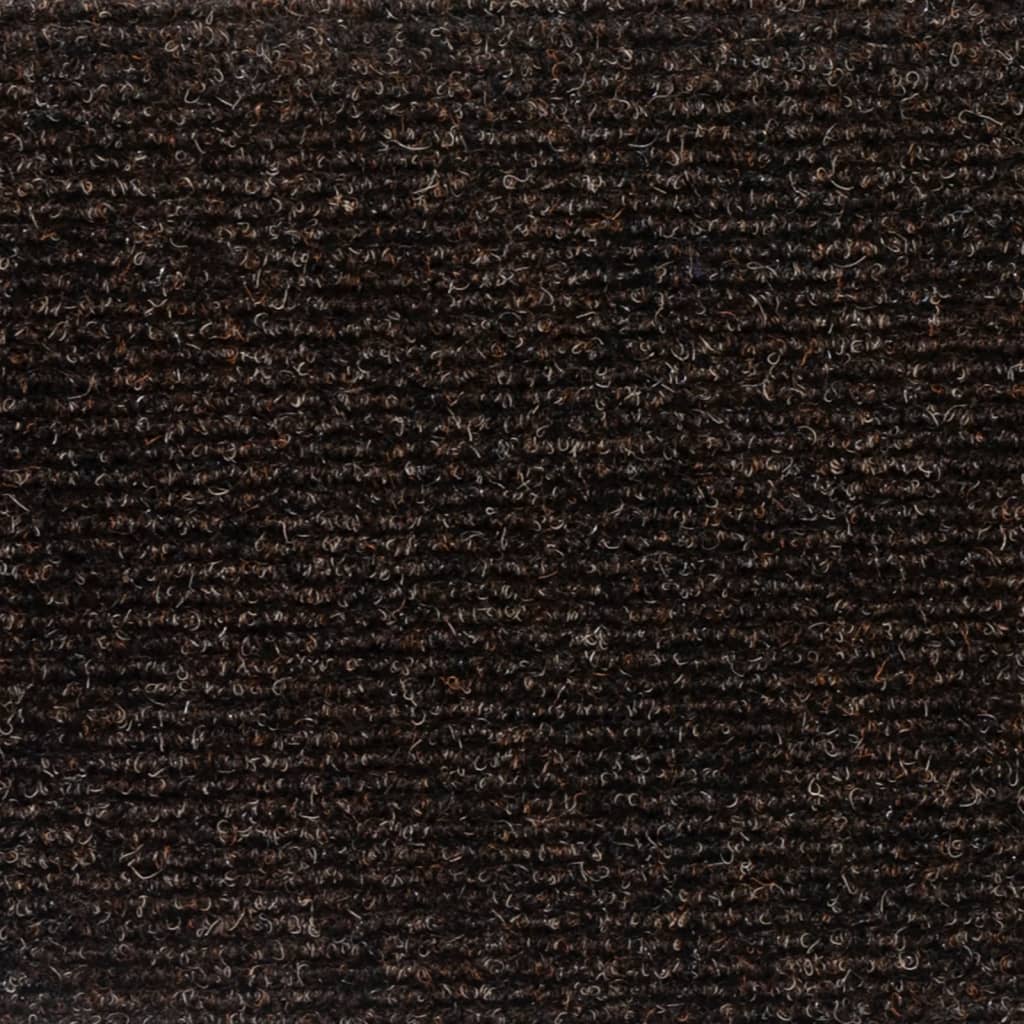 Selvklebende trappematter 10 stk brun 56x17x3cm nålestempel