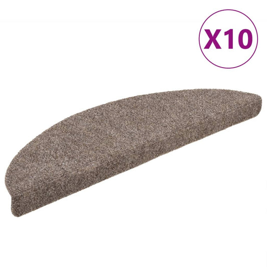 Selvklebende trappematter 10 stk beige 56x17x3cm nålestempel