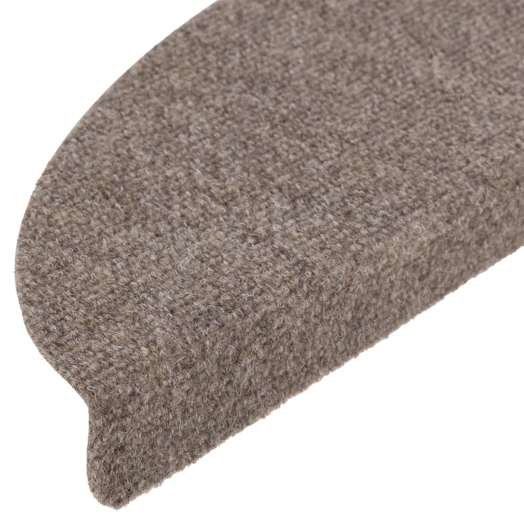 Selvklebende trappematter 10 stk beige 56x17x3cm nålestempel