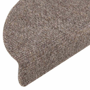 Selvklebende trappematter 10 stk beige 56x17x3cm nålestempel