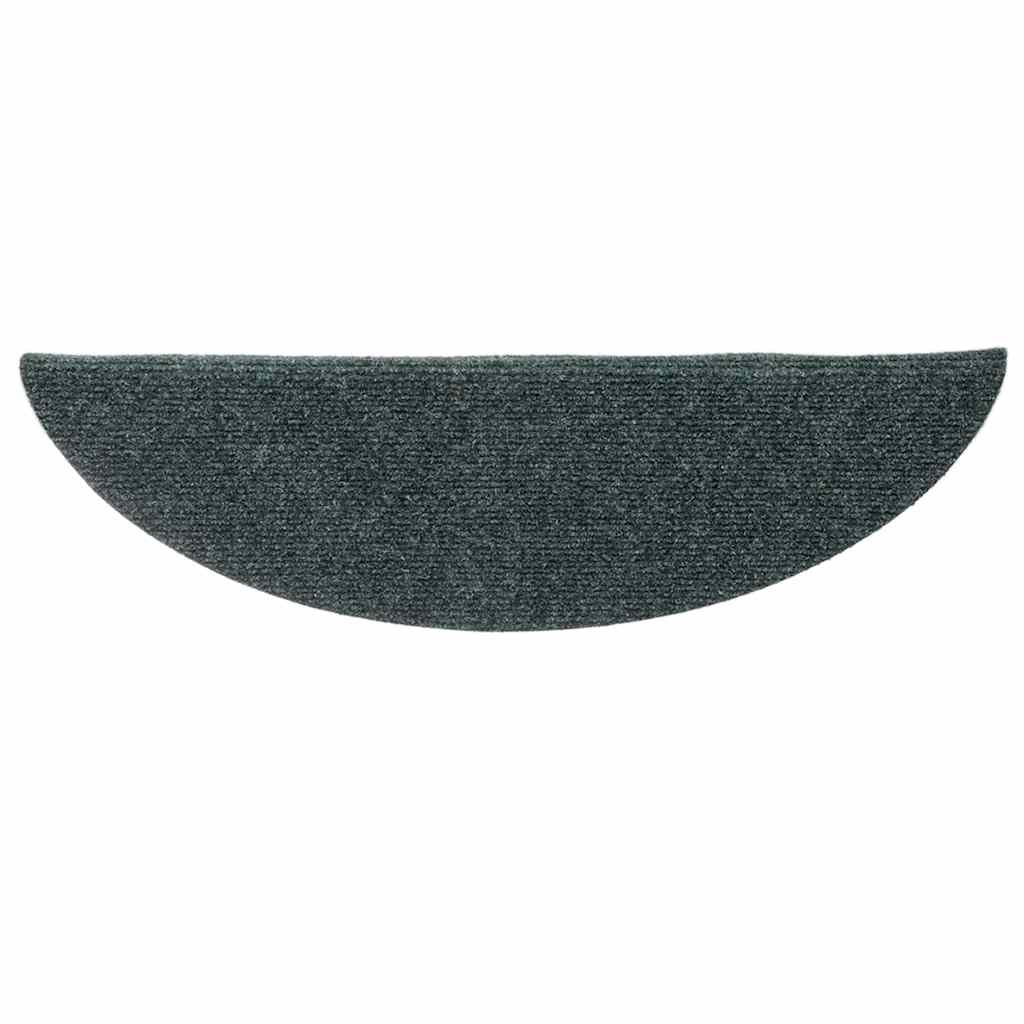 Self-adhesive stair mats 5 pcs green 56x17x3 cm needle punch