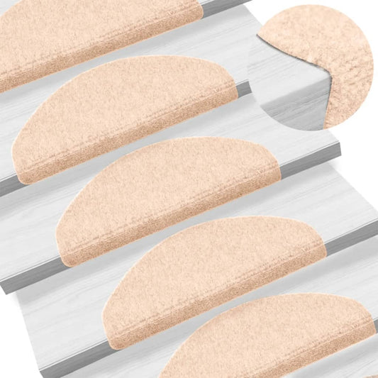 Selvklebende trappematter 5 stk brun 65x21x4 cm nålestempel