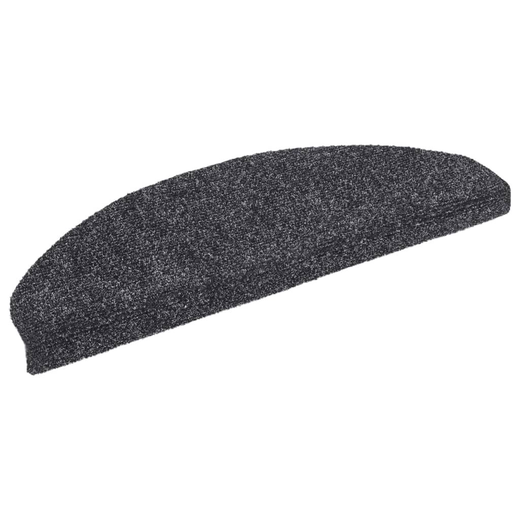 Selvklebende trappematter 10 stk mørkegrå 65x21x4cm nålestempel