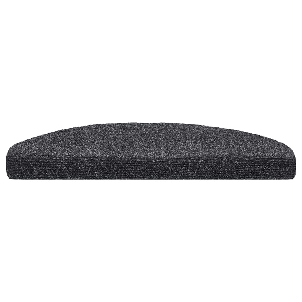 Selvklebende trappematter 10 stk mørkegrå 65x21x4cm nålestempel