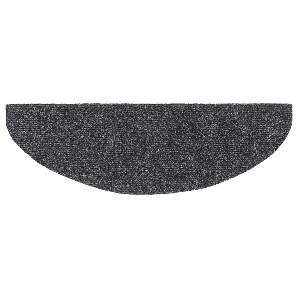 Selvklebende trappematter 10 stk mørkegrå 65x21x4cm nålestempel