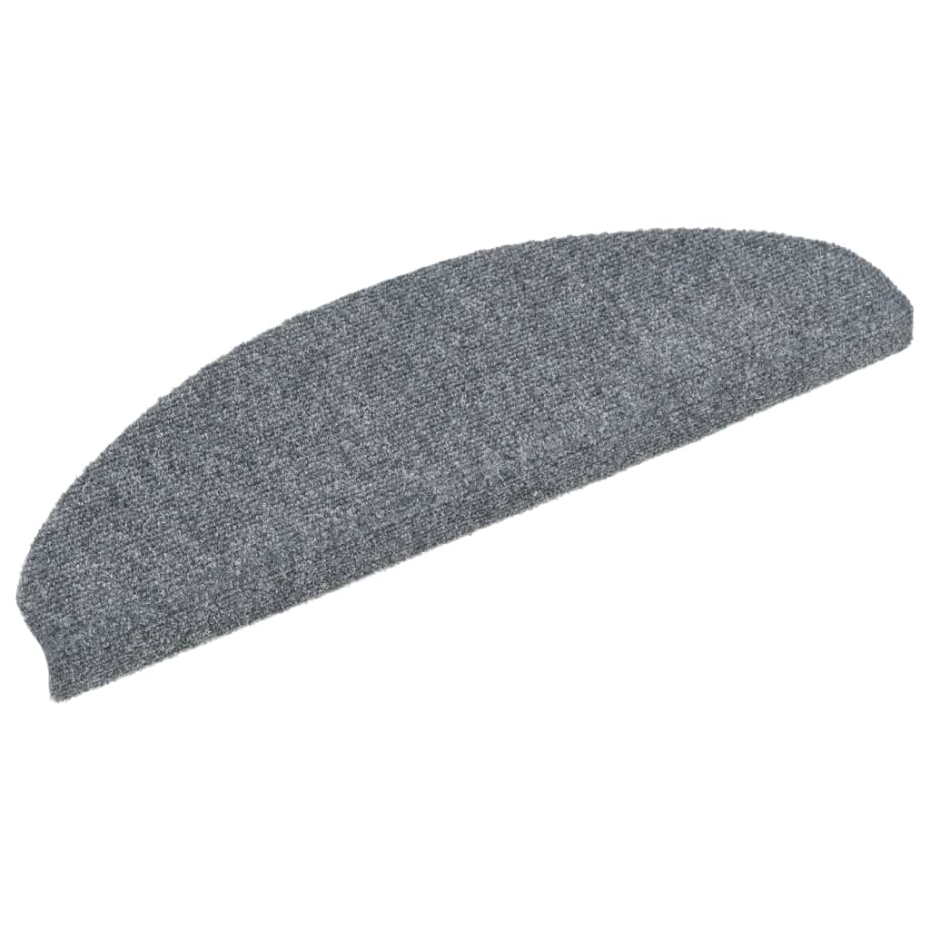 Selvklebende trappematter 5 stk lysegrå 65x21x4 cm nålestempel
