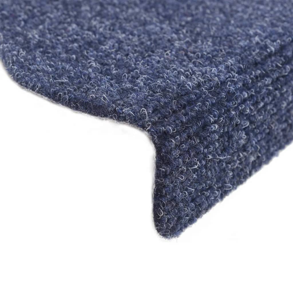 Selvklebende trappematter 10 stk blå 65x21x4 cm nålestempel