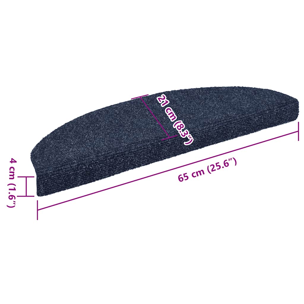 Selvklebende trappematter 10 stk blå 65x21x4 cm nålestempel