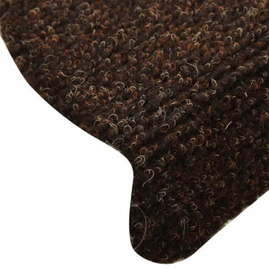 Self-adhesive stair mats 5 pcs brown 65x21x4 cm needle punch