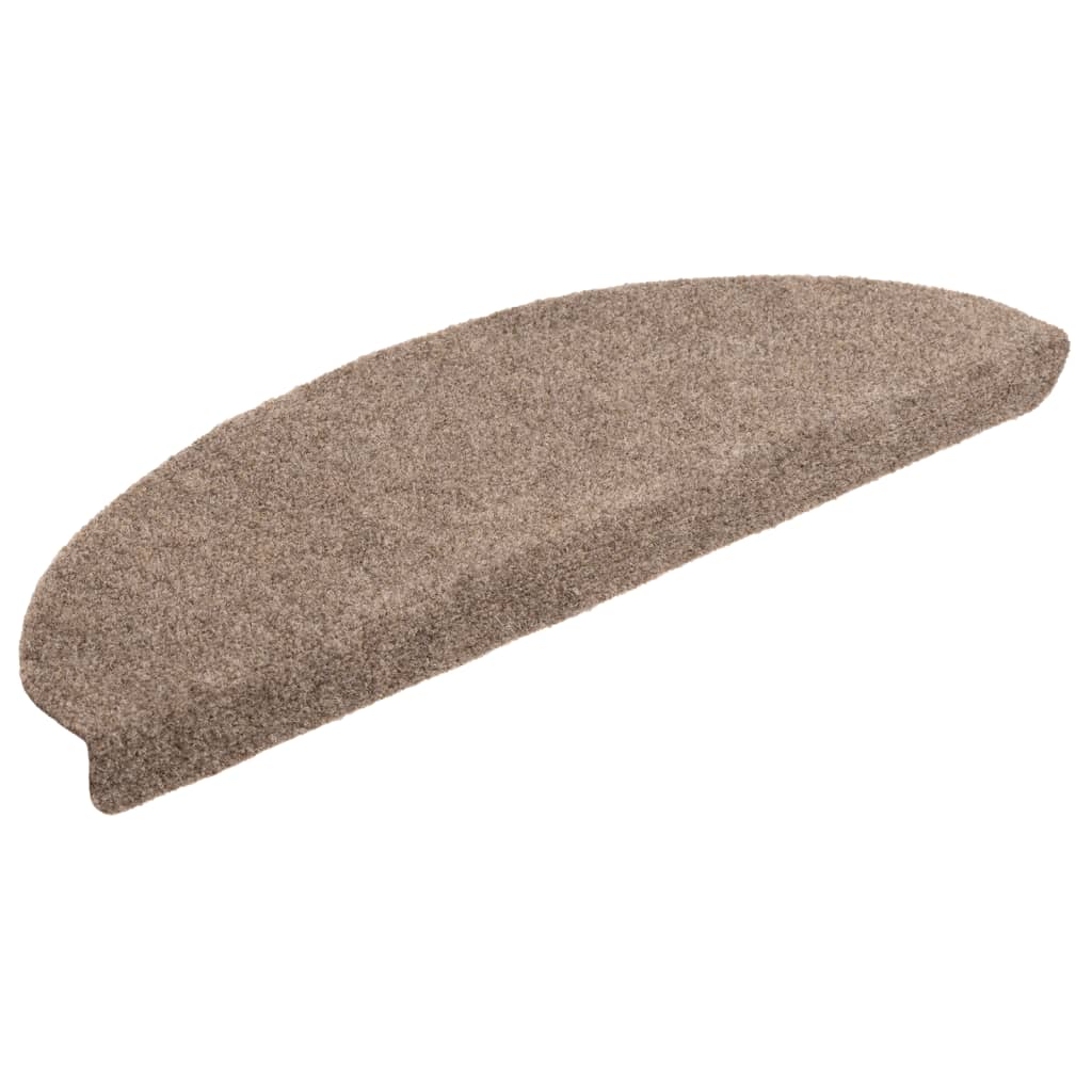 Self-adhesive stair mats 5 pcs cream white 65x21x4cm needle punch