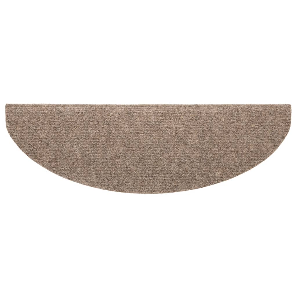 Self-adhesive stair mats 5 pcs cream white 65x21x4cm needle punch