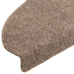 Self-adhesive stair mats 5 pcs cream white 65x21x4cm needle punch