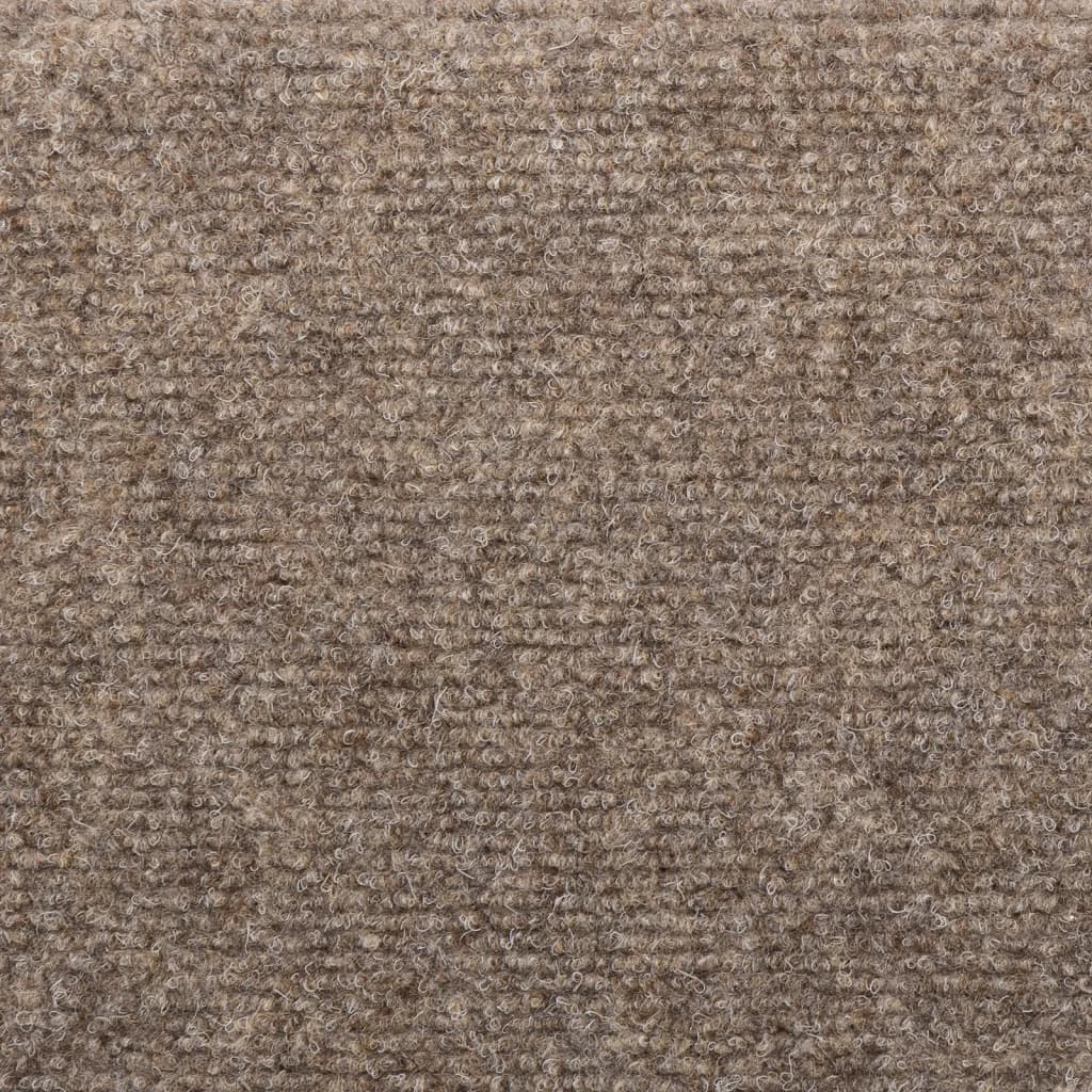 Self-adhesive stair mats 5 pcs cream white 65x21x4cm needle punch