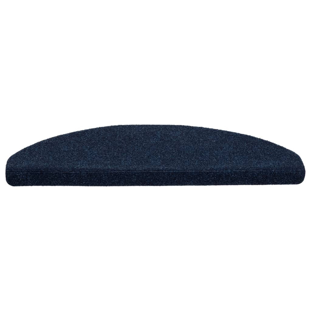 Self-adhesive stair mats 5 pcs navy blue 65x21x4cm needle punch
