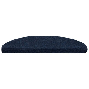 Self-adhesive stair mats 5 pcs navy blue 65x21x4cm needle punch